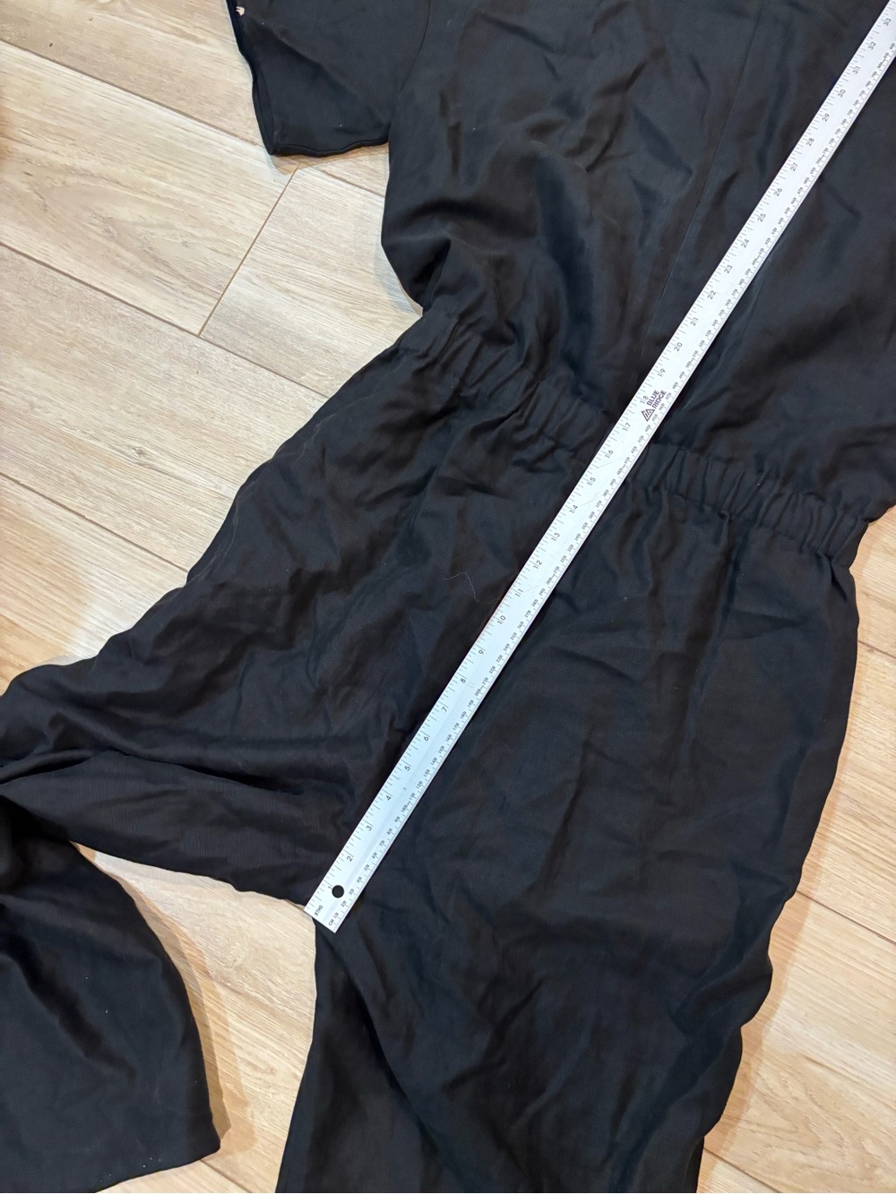 Eileen Fisher Black Lyocell & Linen Jumpsuit Large L Mint - Picture 11 of 12